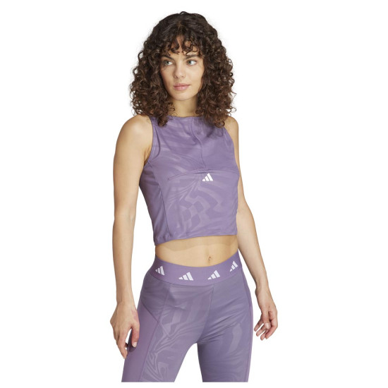 Adidas Γυναικεία αμάνικη μπλούζα Techfit Printed Crop Tank Top